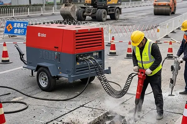 Construction Projects-Portable Air Compressor-Sollant