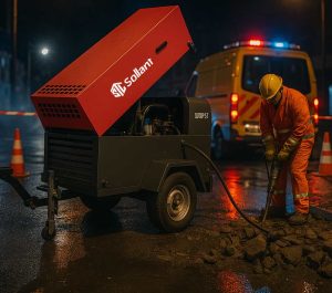 Applications of Sollant air compressors in the construction industry