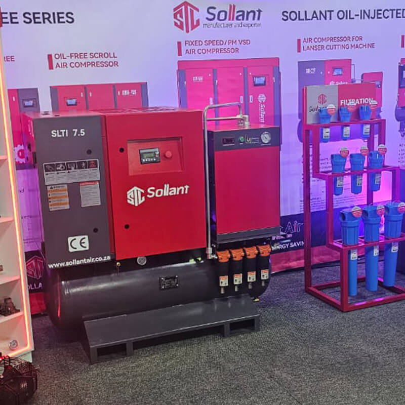 Sollant, a manufacturer of screw air compressors, participated in a trade show held in South Africa