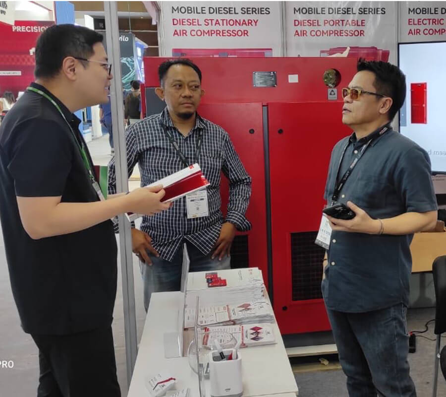 Sollant air compressor manufacturer participates in Indonesian exhibition
