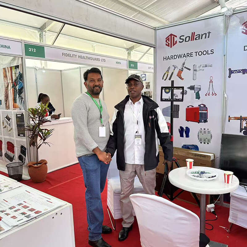 Sollant air compressor manufacturer participates in a trade show in Kenya
