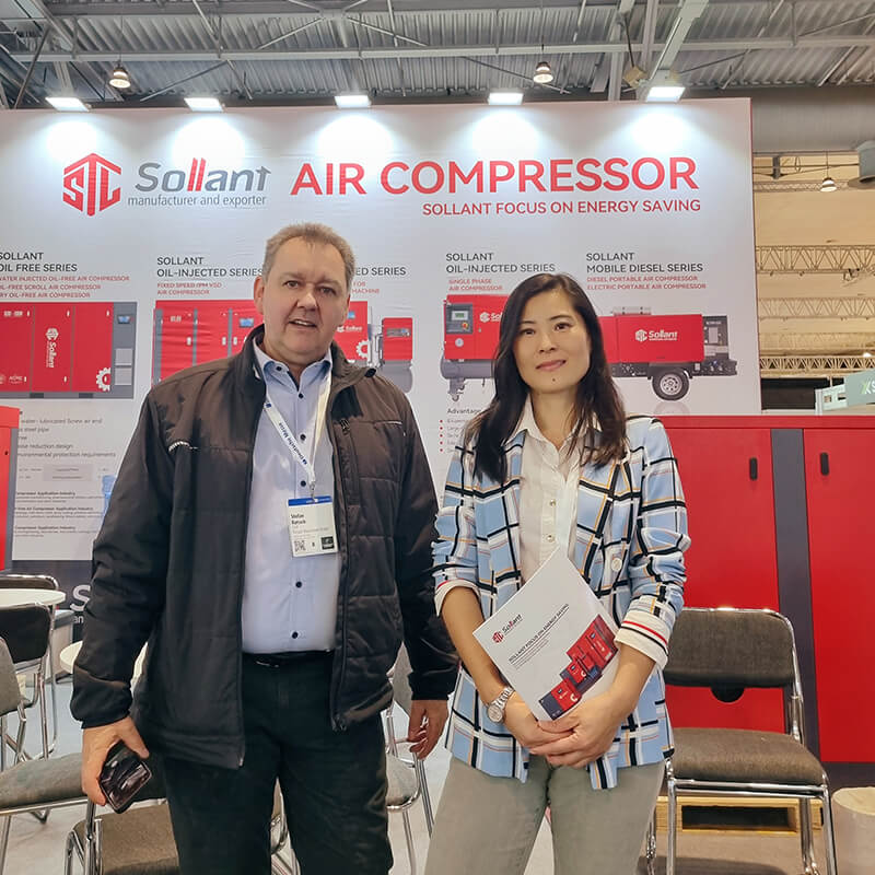 Sollant air compressor manufacturer participates in the Hannover Trade Fair.
