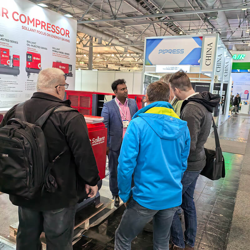 Sollant air compressor manufacturer participates in the Hannover Trade Fair.