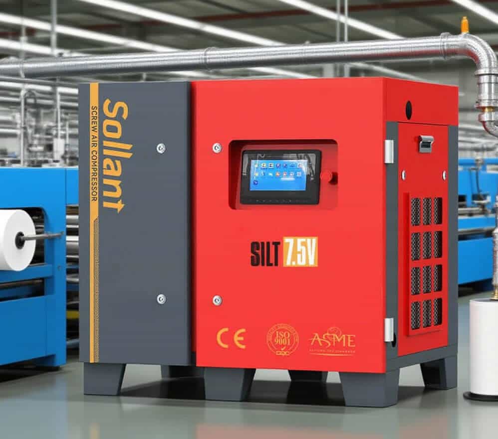 Applications of Sollant air compressors in the textile industry