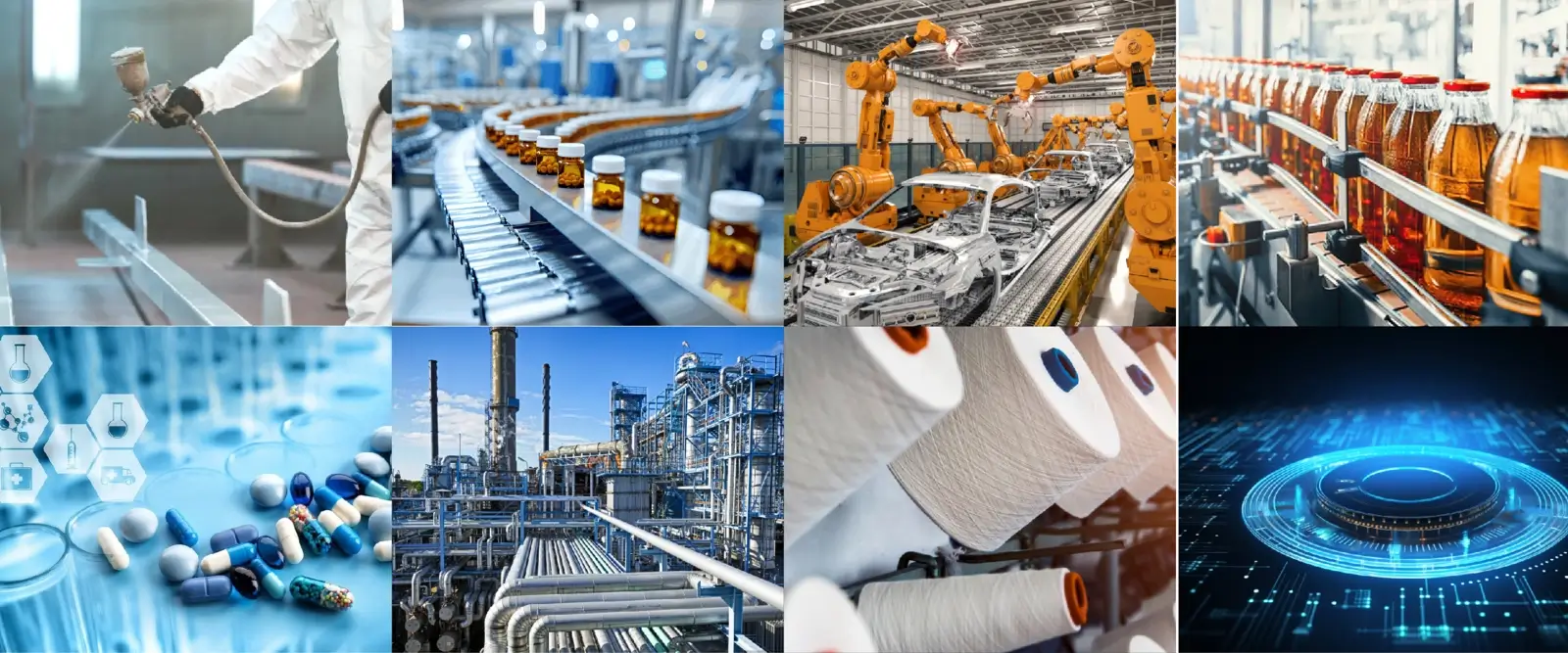 Applicable industries for screw compressors (1)