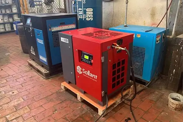 Screw air compressor, rubber industry, Thailand
